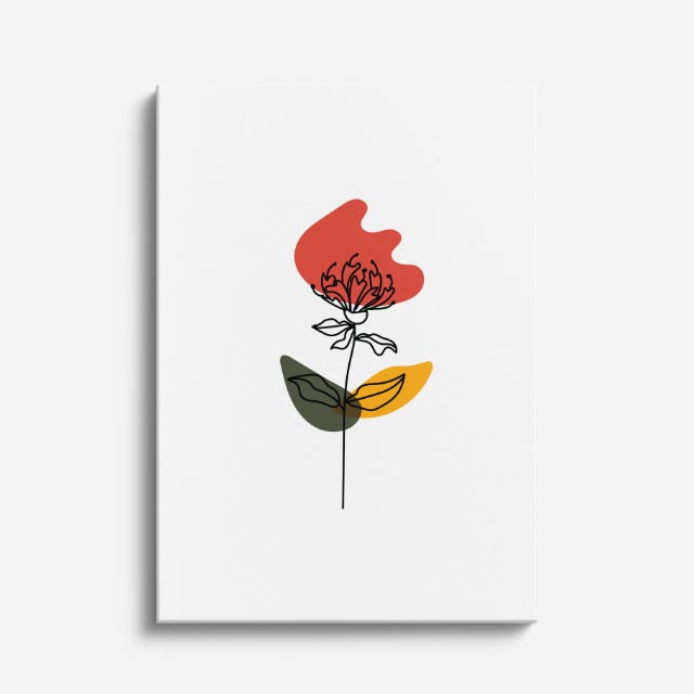 cuadro canvas floral y botanico flor de lava estilo contemporaneo