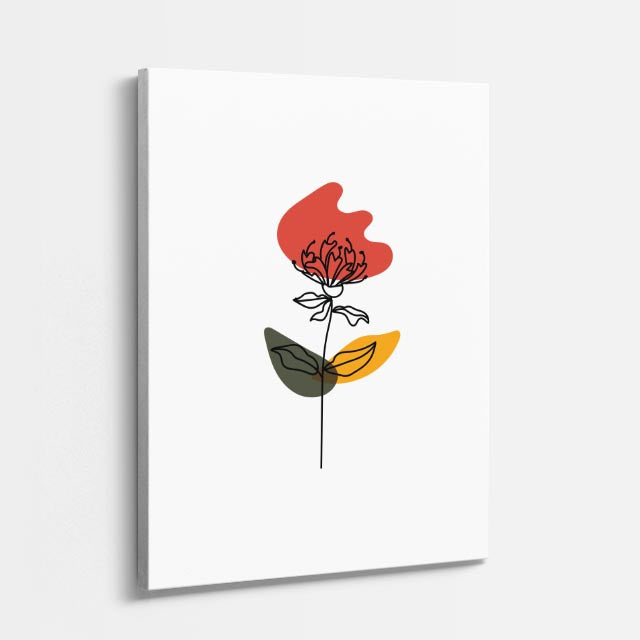 cuadro canvas floral y botanico flor de lava estilo contemporaneo