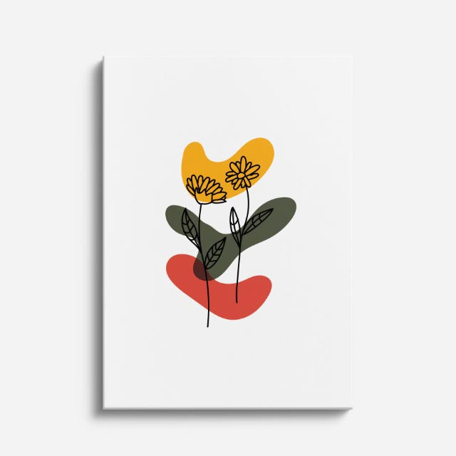 cuadro canvas floral y botanico brote primario estilo contemporaneo