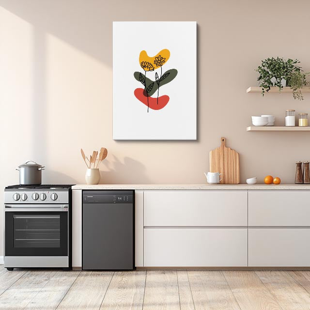 cuadro canvas floral y botanico brote primario estilo contemporaneo