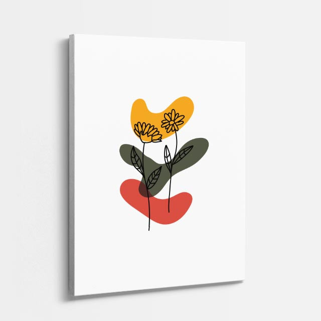 cuadro canvas floral y botanico brote primario estilo contemporaneo