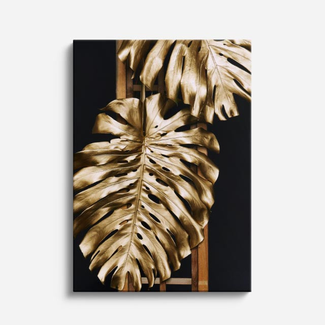 cuadro canvas floral y botanico monstera imperial estilo contemporaneo