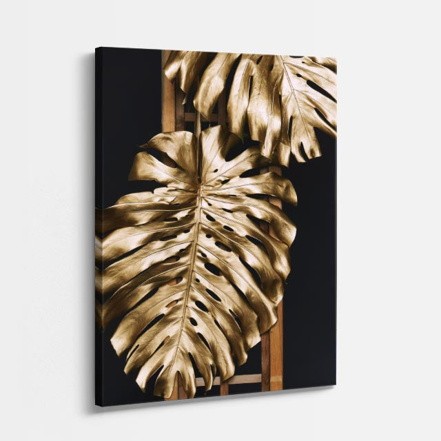 cuadro canvas floral y botanico monstera imperial estilo contemporaneo