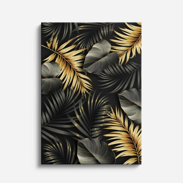 cuadro canvas floral y botanico palmas de sombra estilo contemporaneo