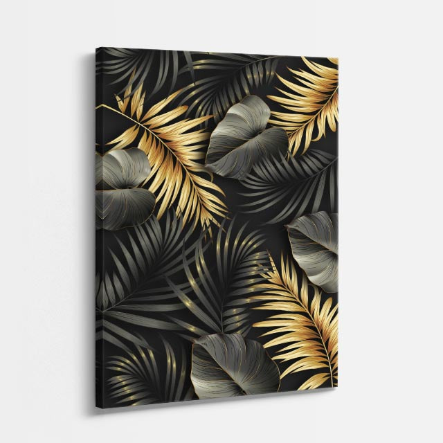 cuadro canvas floral y botanico palmas de sombra estilo contemporaneo