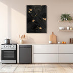 cuadro canvas floral y botanico trama tropical estilo contemporaneo