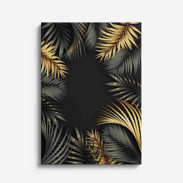 cuadro canvas floral y botanico marco tropical estilo contemporaneo