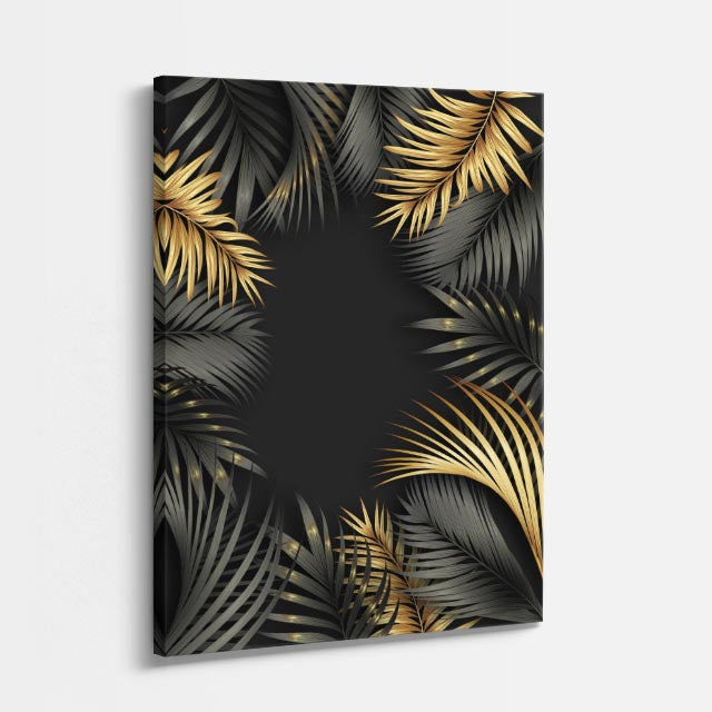 cuadro canvas floral y botanico marco tropical estilo contemporaneo