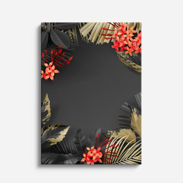 cuadro canvas floral y botanico corona tropical estilo contemporaneo