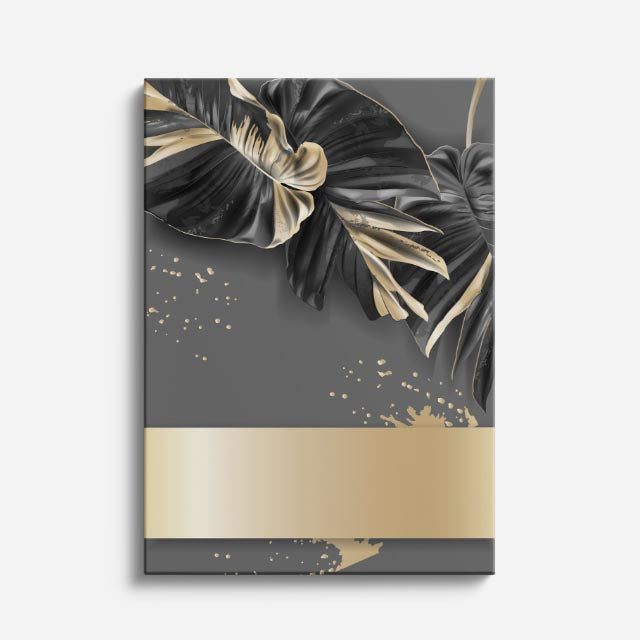 cuadro canvas floral y botanico franja tropical estilo contemporaneo