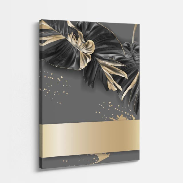 cuadro canvas floral y botanico franja tropical estilo contemporaneo