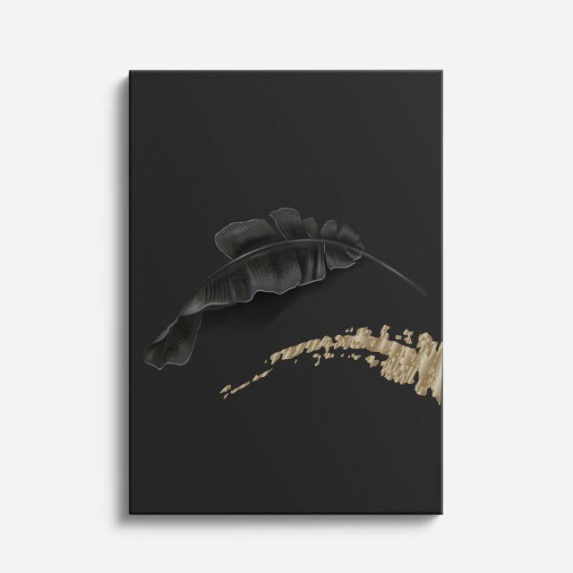 cuadro canvas floral y botanico sombra banana estilo contemporaneo