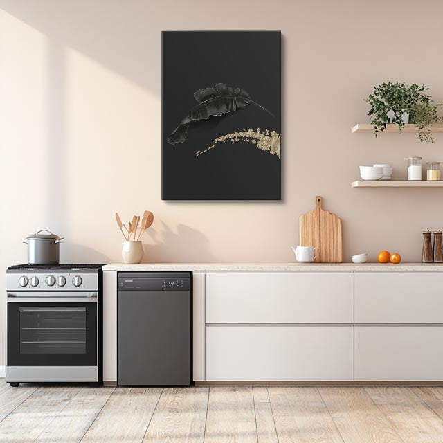 cuadro canvas floral y botanico sombra banana estilo contemporaneo