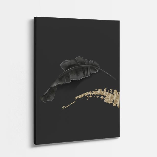 cuadro canvas floral y botanico sombra banana estilo contemporaneo