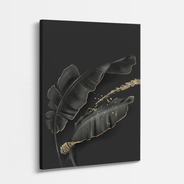 cuadro canvas floral y botanico palmas profundas estilo contemporaneo