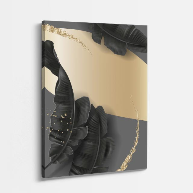 cuadro canvas floral y botanico selva de ebano estilo contemporaneo