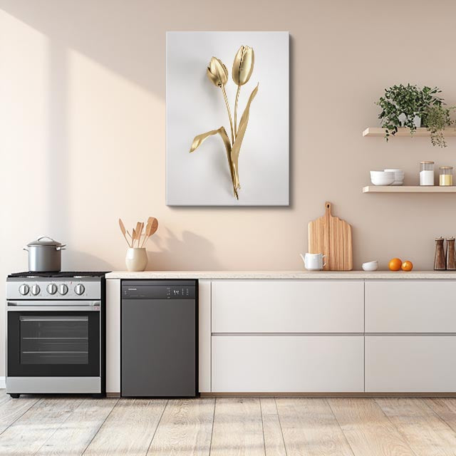 cuadro canvas floral y botanico tulipanes reales estilo contemporaneo