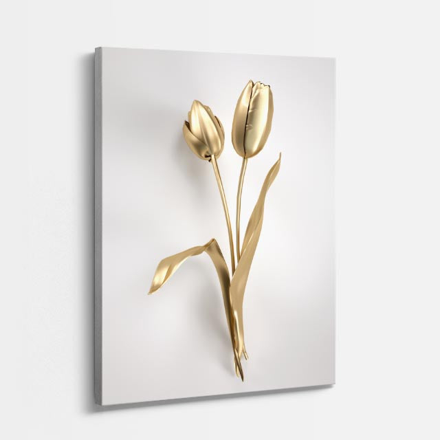 cuadro canvas floral y botanico tulipanes reales estilo contemporaneo