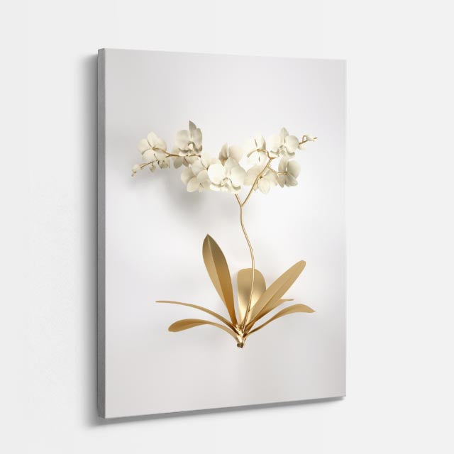 cuadro canvas floral y botanico orquidea serena estilo contemporaneo