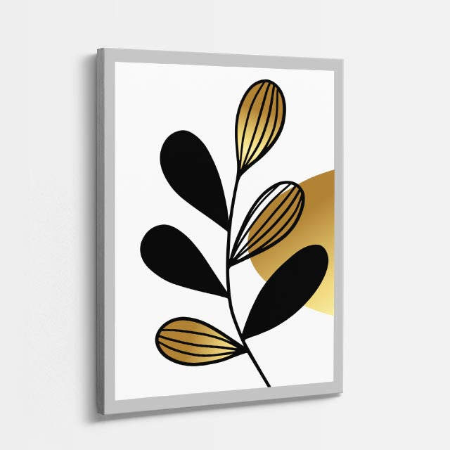 cuadro canvas floral y botanico semillas noir estilo contemporaneo