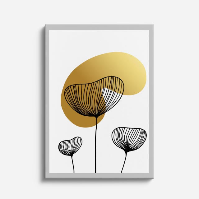 cuadro canvas floral y botanico flor solar estilo contemporaneo