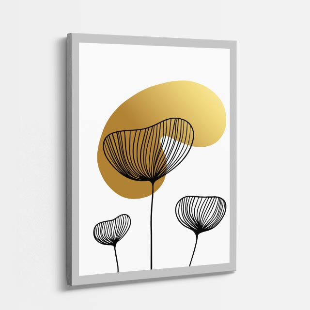 cuadro canvas floral y botanico flor solar estilo contemporaneo