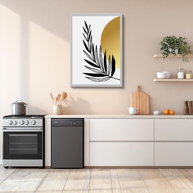 cuadro canvas floral y botanico palma grafica estilo contemporaneo