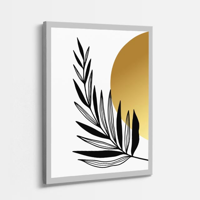 cuadro canvas floral y botanico palma grafica estilo contemporaneo