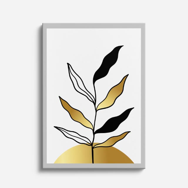cuadro canvas floral y botanico rama ebano estilo contemporaneo