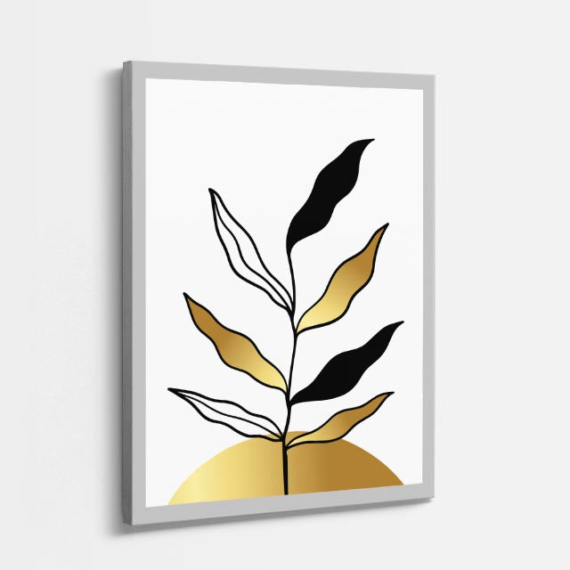cuadro canvas floral y botanico rama ebano estilo contemporaneo