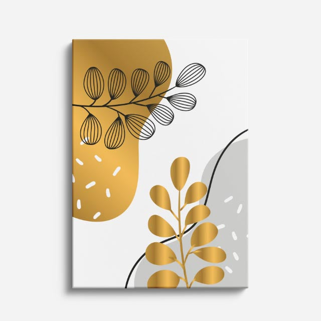 cuadro canvas floral y botanico semillas de oro estilo contemporaneo