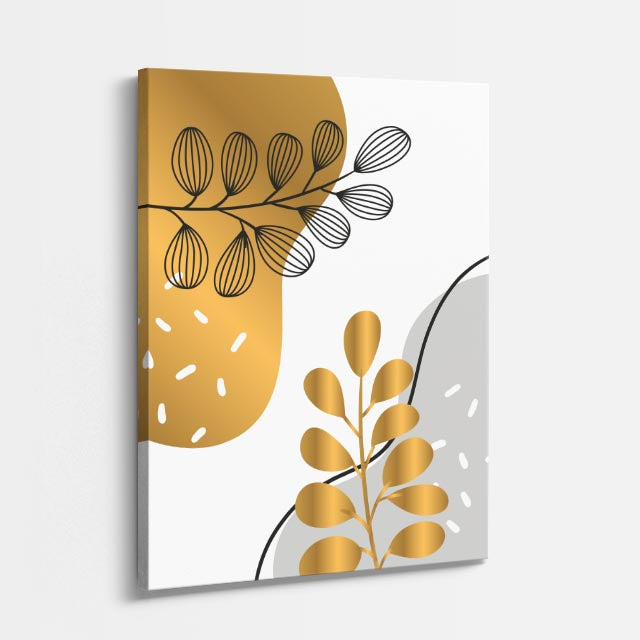 cuadro canvas floral y botanico semillas de oro estilo contemporaneo