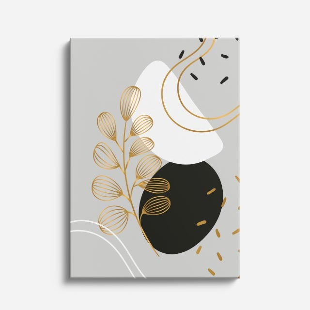 cuadro canvas floral y botanico rama lunar estilo contemporaneo