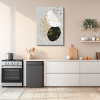 cuadro canvas floral y botanico rama lunar estilo contemporaneo