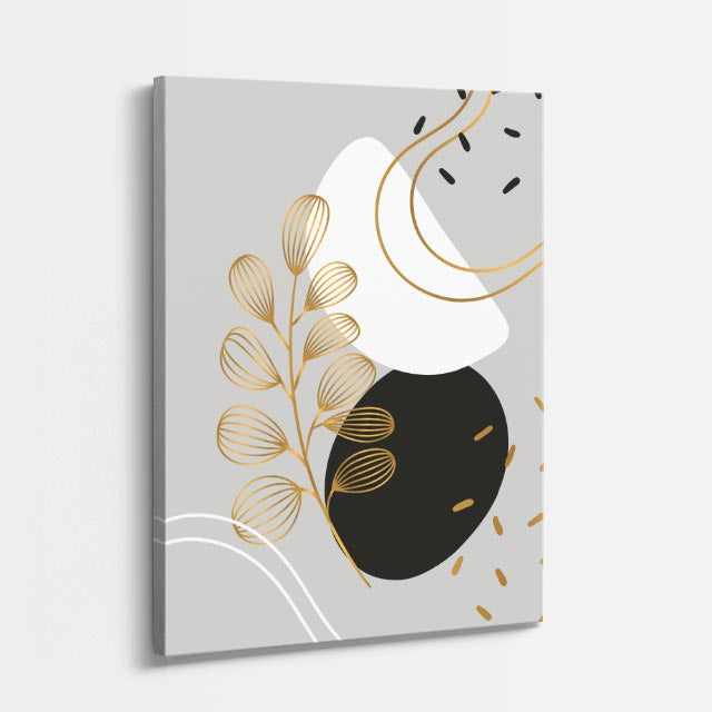 cuadro canvas floral y botanico rama lunar estilo contemporaneo