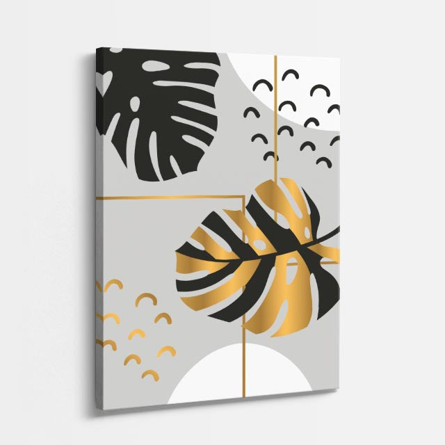 cuadro canvas floral y botanico monstera orbital estilo contemporaneo