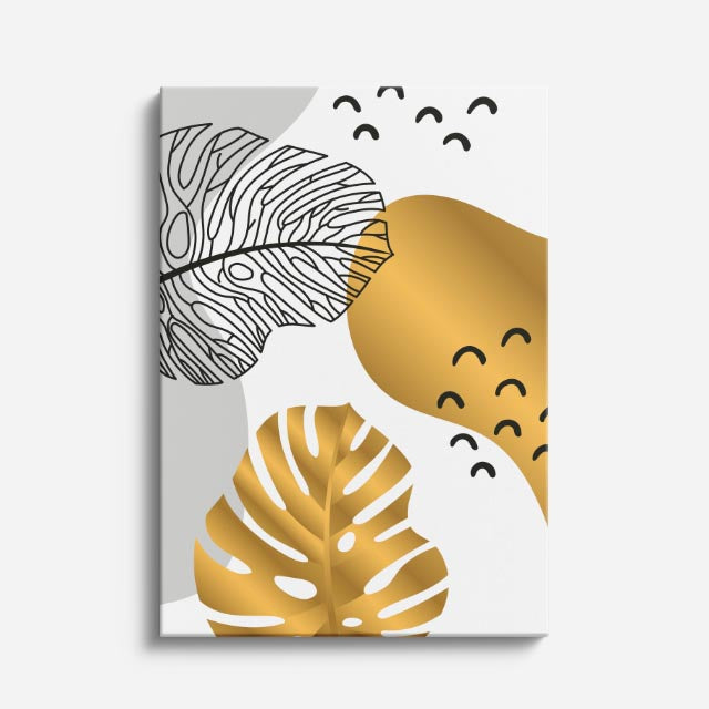cuadro canvas floral y botanico monstera astral estilo contemporaneo