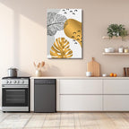 cuadro canvas floral y botanico monstera astral estilo contemporaneo