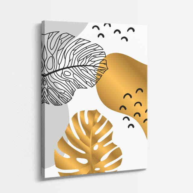 cuadro canvas floral y botanico monstera astral estilo contemporaneo