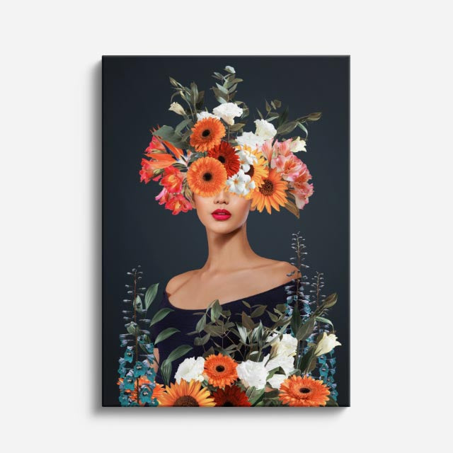 cuadro canvas floral y botanico jardin solar estilo contemporaneo