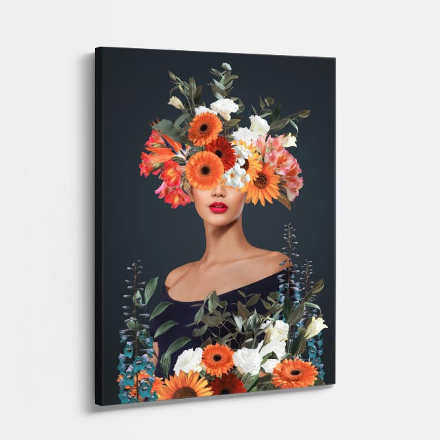 cuadro canvas floral y botanico jardin solar estilo contemporaneo