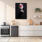 cuadro canvas floral y botanico peonia escenica estilo contemporaneo
