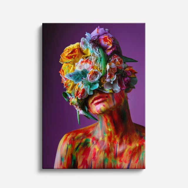 cuadro canvas floral y botanico explosion botanica estilo contemporaneo