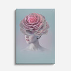 cuadro canvas floral y botanico nube rosada estilo contemporaneo