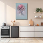 cuadro canvas floral y botanico nube rosada estilo contemporaneo
