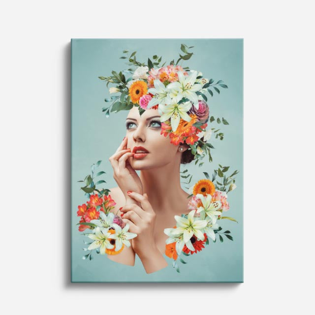 cuadro canvas floral y botanico verano floral estilo contemporaneo