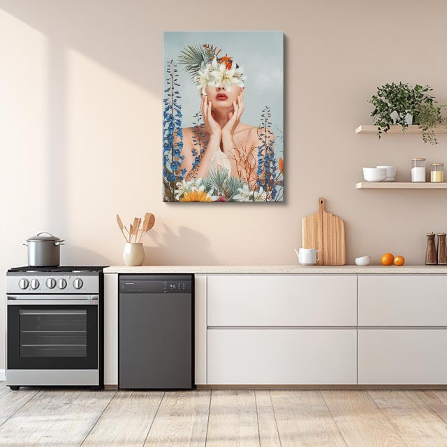 cuadro canvas floral y botanico jardin serena estilo contemporaneo