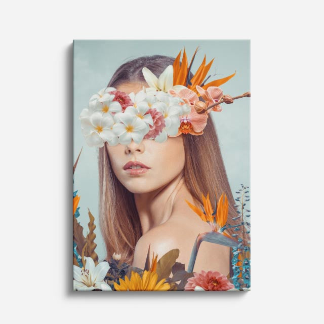 cuadro canvas floral y botanico bouquet de alba estilo contemporaneo