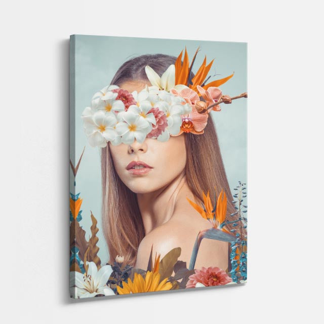 cuadro canvas floral y botanico bouquet de alba estilo contemporaneo