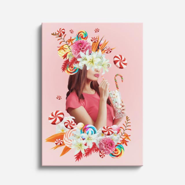 cuadro canvas floral y botanico dulce jardin estilo contemporaneo